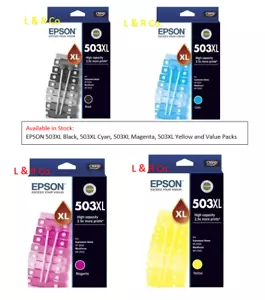 Genuine Epson 503XL High Yield Ink Cartridges Single / Value Pack 4x Cartridges - Picture 1 of 5