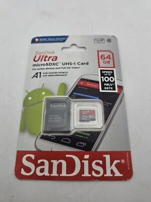 New SanDisk Ultra 64GB MicroSDXC UHS-I Memory Card  - Image 1 of 2