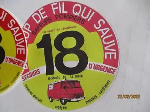 Copie sur Papier Ancien Fourgon Peugeot J9 Camion de Pompier Appelez le 18 - Picture 1 of 1