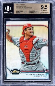 DEVIN MESORACO 2012 Topps Finest #56 RC Rookie Refractor Reds BGS 9.5 GEM Mint