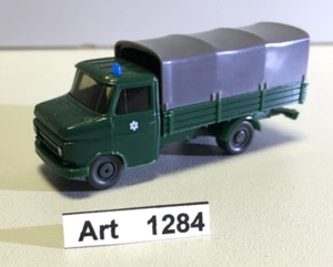 Wiking 1035 H0 Opel flash policía plataforma camión con lona, coche de tripulación 1:87  - Imagen 1 de 5