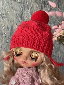 Sombrero tejido a mano para muñeca Blythe, sombrero de ganchillo para Blythe, sombrero de invierno Blythe, traje - Imagen 1 de 5