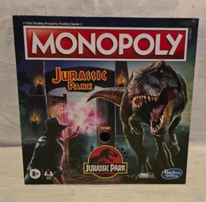 Jurassic Park Edition Monopoly Board Game - 2022 Hasbro - Picture 1 of 11