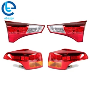 Outer+Inner Tail Lights Lamps For 2013-2015 Toyota RAV4 Left+Right Side Halogen - Imagen 1 de 12