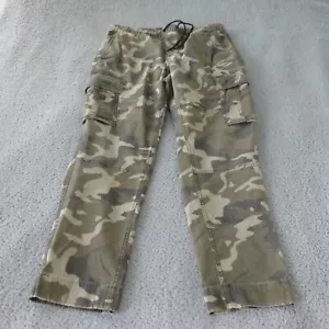 Old Navy Hose Herren Large Cargo Camouflage Kordelzug grün Taschen Y2K Skater - Bild 1 von 10