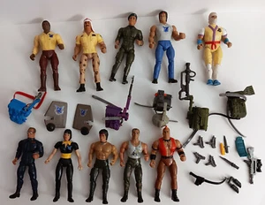 RAMBO COLECO HUGE LOT OF FIGURES AND WEAPONS KAT TURBO MAD DOG NINJA MORE - Picture 1 of 9