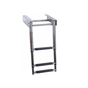 ISURE MARINE 3-Step Under Platform Boarding Stainless Steel Telescoping Ladder - Picture 1 of 5