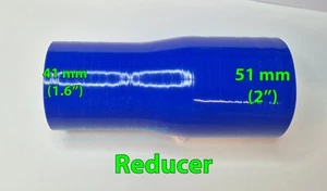 51mm 2” to 41mm 1.6” Silicone Straight Hose Reducer Pipe Blue 2inch 1.6inch - Picture 1 of 3