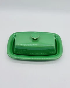 Fiesta Butterdose mit Deckel extra groß wiesengrün Homer Laughlin USA 1/4 Pfund - Bild 1 von 9