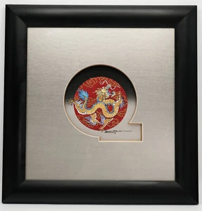 Caroline R. Young "Dragon" Hand Signed, Framed, Matted Original Unique Painting - Picture 1 of 7