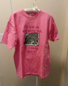 Disney World T-Shirt Eeyore rosa - "I'd look on the bright side...." Damen Gr. L - Bild 1 von 3