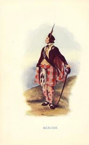 CLAN MENZIES, Original print 1899 by R R McIan: SCOTLAND, SCOTTISH CLANS - Picture 1 of 1