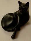 Vintage Black Cat Figurine - Welsh Coal - 3.5" long - Excellent Condition.