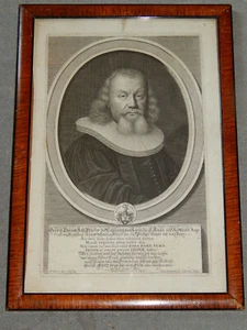 Original Kupferstich von 1684 Porträt Georg Philipp Riss von Elias Hainzelmann - Picture 1 of 10
