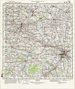 Russian Soviet Military Topographic Map - LOWICZ (Poland), 1:100 000, ed. 1986 - Picture 1 of 5