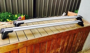 2x Aerodynamic Roof rack for Skoda Octavia Scout Wagon 2007-2013 attach on rails - Picture 1 of 1