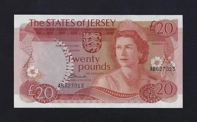 Jersey 20 Pounds 1978 1988 P-14 XF UK Great Britain ENGLAND - Image 1 of 2