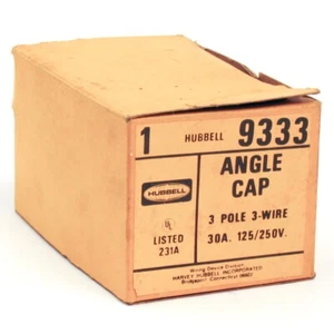 Tapa angular HUBBELL 9333 30A. 125/250V. 3 polos 3 hilos - Imagen 1 de 7