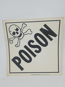 Vintage Sign Placard Semi Truck Trailer Poison Corrosive Kinduell Screen (j - Picture 1 of 2