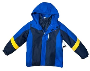 Swiss Tech Boys Reversible 3 in 1 System Jacket NAVY Morpho Hood Size M(8) NEW - Picture 1 of 9