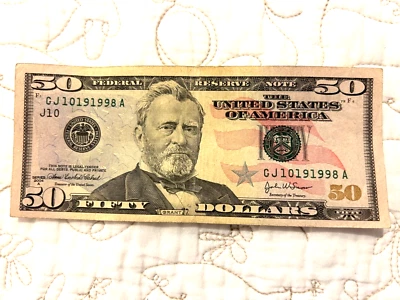 $50 Bill Birthday Note 10191998 Anniversary October 19 1998 - Image 1 of 2