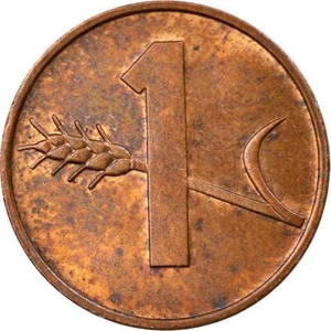Swiss Coin Switzerland 1 Rappen | Wheat Spike | Swiss Cross | 1948 - 2006 - Picture 1 of 12