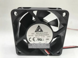 1 PC DELTA Fan QFR0624SH DC 24V 0.15A 6025 6cm 3 wire inverter cooling fan - Picture 1 of 3