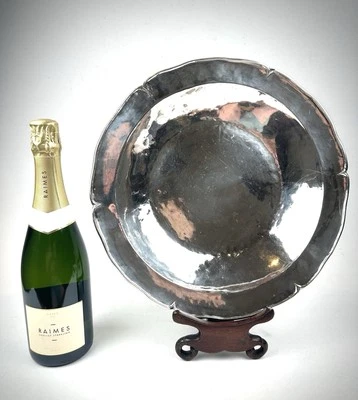 Cuenco grande de plata maciza colonial sudamericano español 1059 g 35 cm 18 Foto 1 de 4