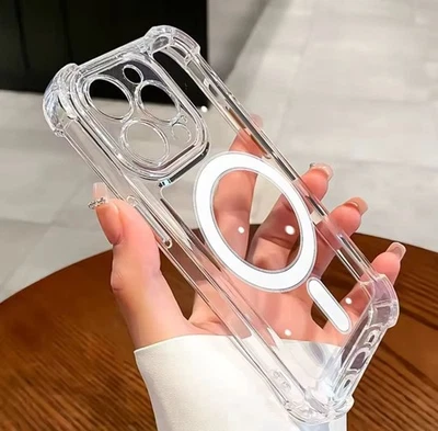 Case For Apple iPhone17 16 15 14 13 12 Pro Plus Max Magnetic Clear MagSafe Cover