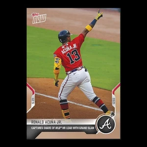 Ronald Acuña Jr. - 2021 MLB Topps Now Card 244 - Print Run: 1,268 Atlanta Braves - Picture 1 of 2
