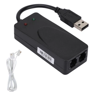 Fax Modem Dual Port USB2.0 56K External Modem Driver For 7/8/10/ Fit - Picture 1 of 7