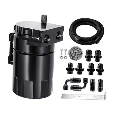  Bote de captura de aceite, kit de bote de captura deflector de 300 ml, manguera universal de aluminio AN10 CPE Foto 1 de 4