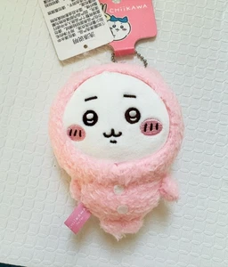 Duty Free! Chiikawa Mini Flauschiger Pyjama Plüschtier Maskottchen Clip-On Japan Rosa - Bild 1 von 12