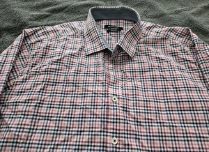 Bugatchi Mens Extra Large Plaid Flip Cuff Long Sleeve  - Picture 1 of 12