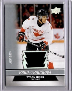 Tyson Hinds Pride of the Program Jersey #64 2023 Upper Deck Team Canada Juniors - Picture 1 of 2