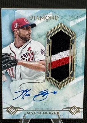 2020 Topps Diamond Icons - Max Scherzer Autographed Jumbo Patch /25 #AJP-MAX  - Image 1 of 4