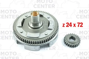 COPPIA TRASMISSIONE PRIMARIA DENTI DRITTI Z 24 x 72 CON PARASTRAPPI PIAGGIO  VES - Picture 1 of 1