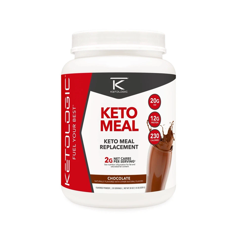 Batido en polvo de reemplazo de comidas KetoLogic Keto - sabor chocolate - 20 porciones Foto 1 de 1