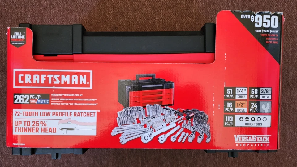 Craftsman 262 Piece SAE/METRIC Tool Set With Tool Box CMMT45309