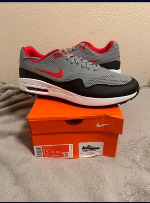 Zapatos de golf Nike Air Max 1 G gris partículas rojo universitario (CI7576-002) talla 12 Foto 1 de 3