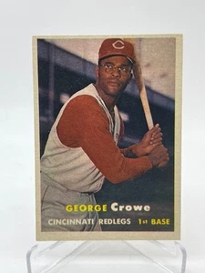 1957 TOPPS GEORGE CROWE #73 CINCINNATI REDLEGS VINTAGE SET BREAK - Picture 1 of 2