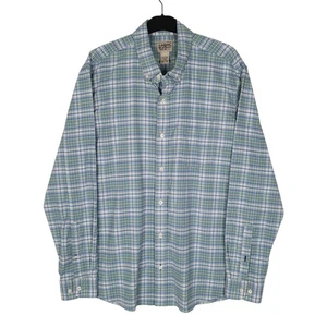 L.L.BEAN Blue Check Shirt Canvas Long Sleeve Cotton Mens M - Picture 1 of 4