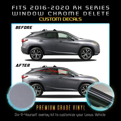Kit de eliminación de vinilo cromado para ventana Lexus RX350/RX450h 2016-2020 - mate plano Foto 1 de 4