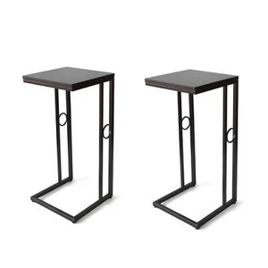Christopher Knight Home Agnes Modern C Side Table, Set of 2, Black - Picture 1 of 9