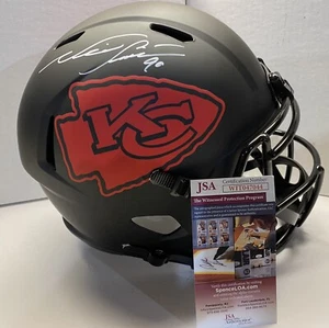KANSAS CITY CHIEFS NEIL SMITH SIGNED ECLIPSE FULLSIZE REP HELMET3 JSA COA - Picture 1 of 2
