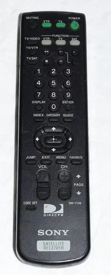 OEM Sony RM-Y139 Remote For TV Video VCR Direc Satellite Receiver with batteries - Image 1 of 1