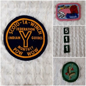 Girl Scouts Brownie PATCHES Federation Monthly 511 Sleep Over Holly Patches NEW - Picture 1 of 10