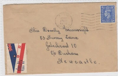 1942 Polish Propaganda Label on George VI cover to Newcastle - see notes in scan - Image 1 of 3