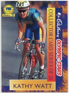 Cadbury Olympic Stars Collector Card Kathy Wyatt #15 Cycling 1995 - Imagen 1 de 2