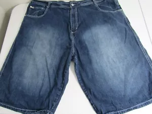 Vintage Y2K Soutpole Denim Jean Shorts Big Tall Fit Size 48! - Picture 1 of 12